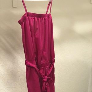 Hot pink sleeveless romper